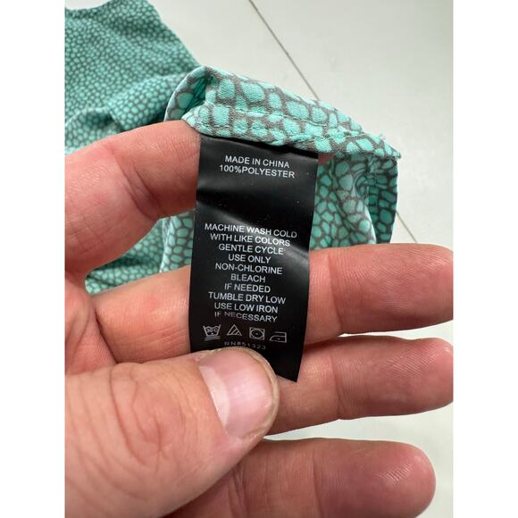 Vince Camuto Sleeveless Tunic Teal Stone Pattern Size Small - Picture 5 of 5